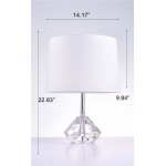 Pasargad Home Tortona Collection Metal & Crystal Table Lamp Lights