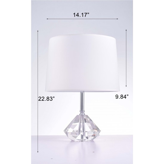 Pasargad Home Tortona Collection Metal & Crystal Table Lamp Lights