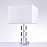 Pasargad Home Fredo Collection Metal & Crystal Table Lamp Lights