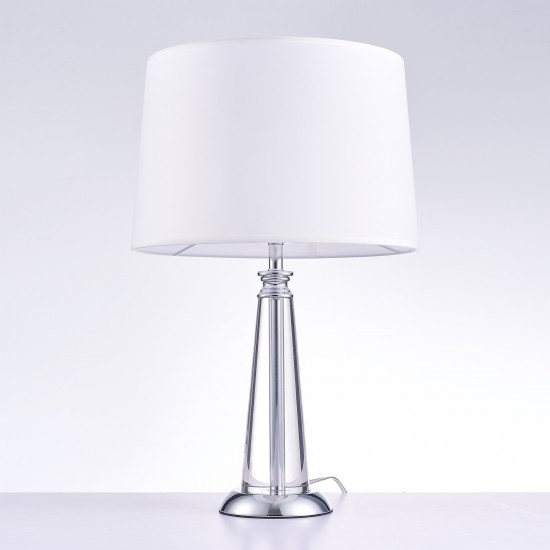 Pasargad Home Canova Collection Metal & Crystal Table Lamp Lights