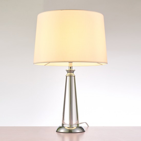 Pasargad Home Canova Collection Metal & Crystal Table Lamp Lights