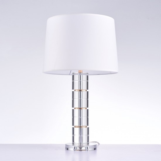 Pasargad Home Catalina Collection Metal & Crystal Table Lamp Lights