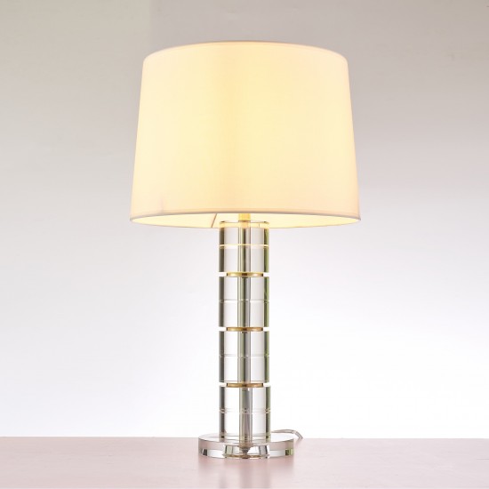 Pasargad Home Catalina Collection Metal & Crystal Table Lamp Lights