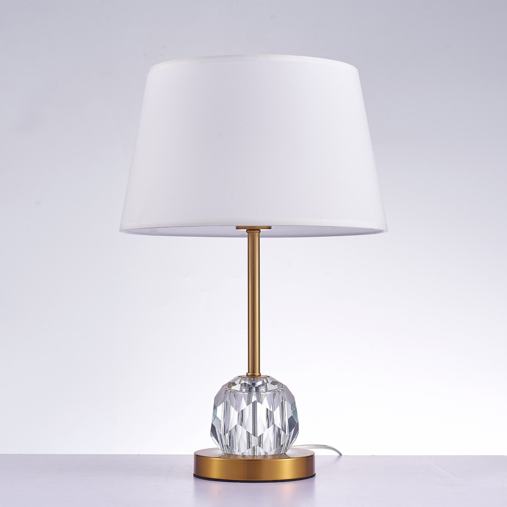Pasargad Home Aston Collection Metal & Crystal Table Lamp Lights