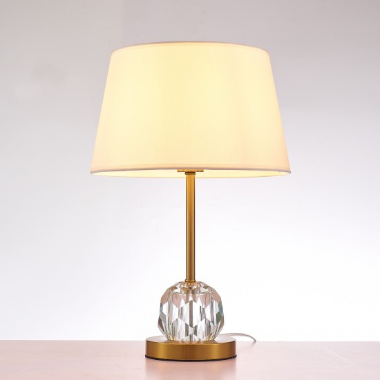Pasargad Home Aston Collection  Metal & Crystal Table Lamp Lights