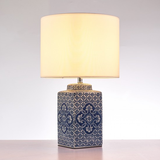 Pasargad Home Margaret Collection Metal & Ceramic Table Lamp Lights