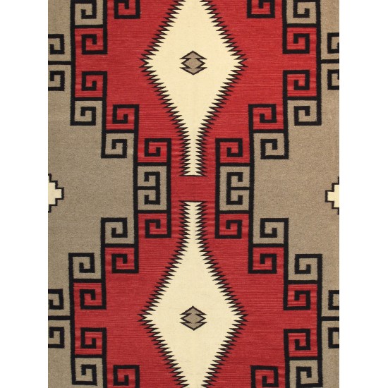 Navajo Style Hand-Woven Wool Mocha Area Rug- 9' 0" X 12' 0" PNT-198 9x12