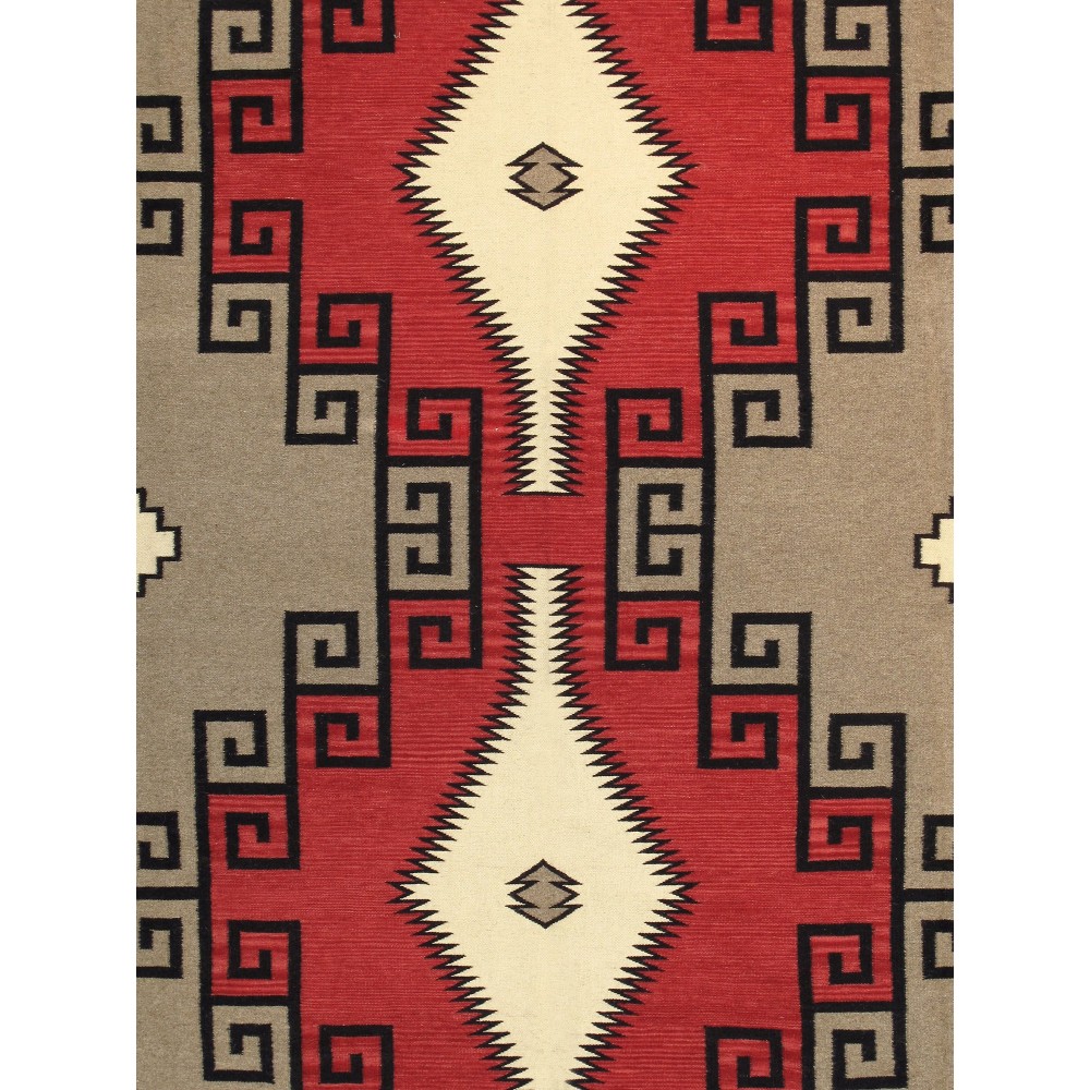 Navajo Style Hand-Woven Wool Mocha Area Rug- 9' 0" X 12' 0" PNT-198 9x12