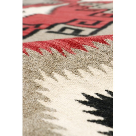 Navajo Style Hand-Woven Wool Mocha Area Rug- 9' 0" X 12' 0" PNT-198 9x12