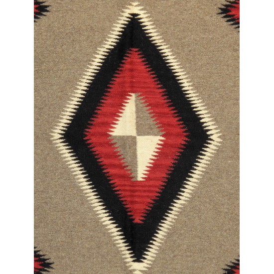 Navajo Style Hand-Woven Wool Mocha Area Rug- 4'11" X 7' 0" PNT-200 5X7