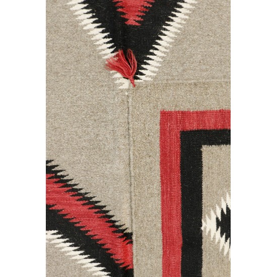 Navajo Style Hand-Woven Wool Mocha Area Rug- 4'11" X 7' 0" PNT-200 5X7