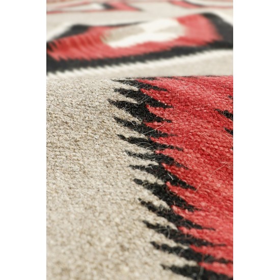 Navajo Style Hand-Woven Wool Mocha Area Rug- 4'11" X 7' 0" PNT-200 5X7