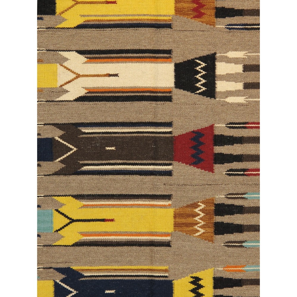 Pasargad Home Navajo Style Hand-Woven Wool Multicolor Area Rug- 4' 2" X 7'10" Pasargad Home Navajo Style Hand-Woven Wool Multicolor Area Rug- 4' 2" X 7'10"