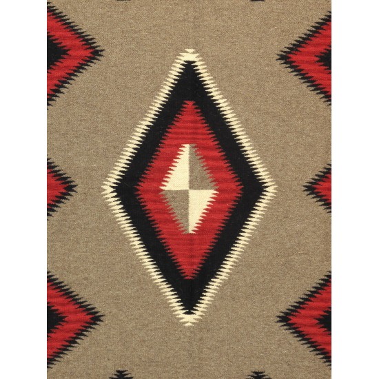 Navajo Style Hand-Woven Wool Mocha Area Rug- 4'11" X 7' 0" PNT-206 5X7