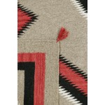 Navajo Style Hand-Woven Wool Mocha Area Rug- 4'11" X 7' 0" PNT-206 5X7