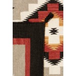 Pasargad Home Navajo Style Hand-Woven Wool Mocha Area Rug- 9' 8" X 13' 7"