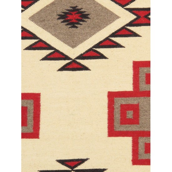 Navajo Style Hand-Woven Wool Mocha Area Rug- 9' 0" X 12' 0" PNT-214 9X12