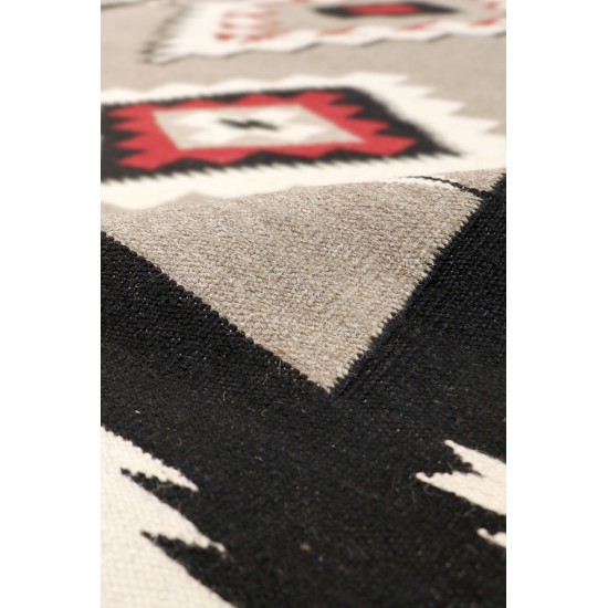 Pasargad Home Navajo Style Hand-Woven Wool Mocha Area Rug- 9' 0" X 11' 8"