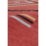 Pasargad Home Navajo Style Hand-Woven Wool Red Area Rug- 8' 3" X 9'11"