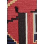 Pasargad Home Navajo Style Hand-Woven Wool Red Area Rug- 8' 3" X 9'11"