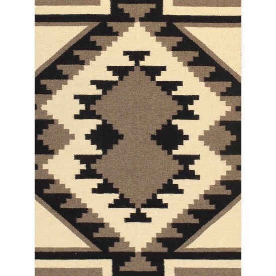 Pasargad Home Area rug Navajo Hand-Woven Wool Mocha 8' 2" X 9'10"