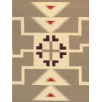 Navajo Style Hand-Woven Wool L. Brown Area Rug- 8'11" X 12' 0" PNT-222 9X12