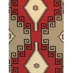 Pasargad Home Navajo Style Hand-Woven Wool L. Brown Area Rug- 9' 0" X 12' 1"