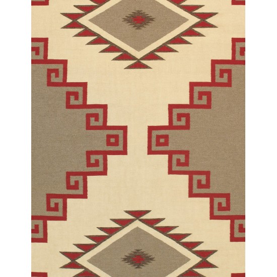 Pasargad Home Navajo Style Hand-Woven Wool L. Brown Area Rug- 8'11" X 12' 3"