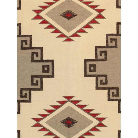 Navajo Style Hand-Woven Wool L. Brown Area Rug- 8'11" X 12' 0" PNT-229 9x12