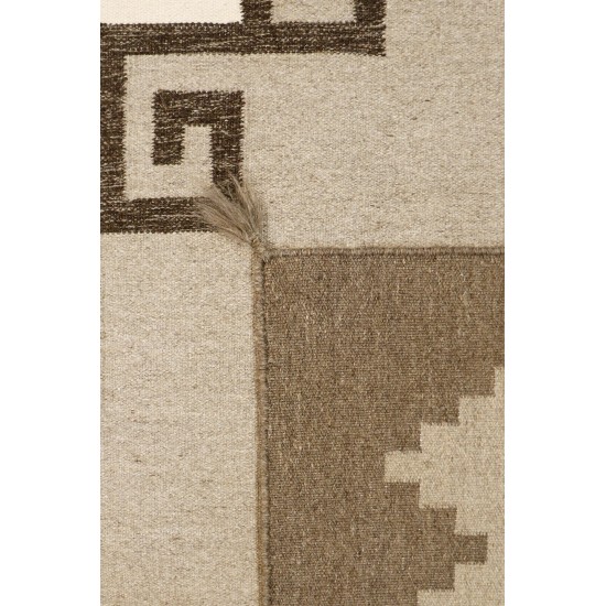 Navajo Style Hand-Woven Wool L. Brown Area Rug- 8'11" X 12' 0" PNT-229 9x12