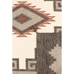 Pasargad Home Navajo Style Hand-Woven Wool L. Brown Area Rug- 8' 8" X 12' 0"