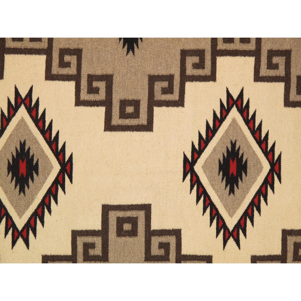 Pasargad Home Navajo Style Hand-Woven Wool Mocha Area Rug-10' 0" X 13'11"