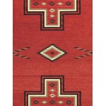 Pasargad Home Navajo Style Hand-Woven Wool Red Area Rug- 8' 3" X 10' 0"