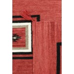 Pasargad Home Navajo Style Hand-Woven Wool Red Area Rug- 8' 3" X 10' 0"