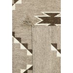 Pasargad Home Navajo Style Hand-Woven Wool Mocha Area Rug- 8' 1" X 10' 0"