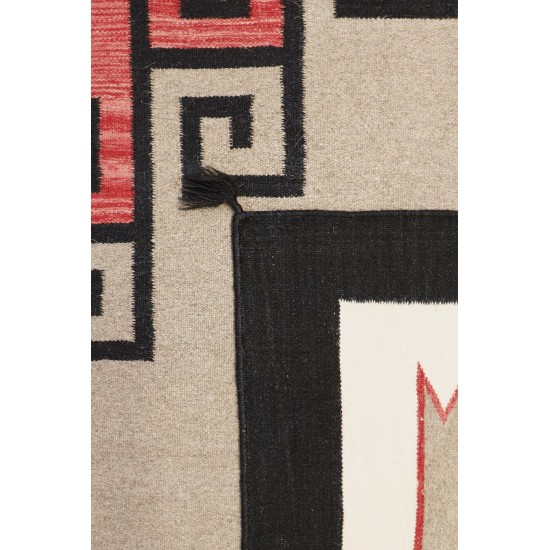 Pasargad Home Navajo Style Hand-Woven Wool Mocha Area Rug-10' 0" X 14' 0"