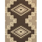 Pasargad Home Navajo Style Hand-Woven Wool Brown Area Rug- 8' 0" X 9'10"