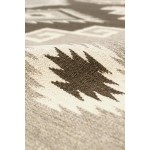 Pasargad Home Navajo Style Hand-Woven Wool Brown Area Rug- 8' 0" X 9'10"