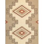 Pasargad Home Navajo Style Hand-Woven Wool Ivory Area Rug- 8' 0" X 9'10"