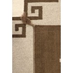 Pasargad Home Navajo Style Hand-Woven Wool Beige Area Rug- 8' 1" X 10' 0"