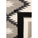 Pasargad Home Navajo Style Hand-Woven Wool Mocha Area Rug- 8' 0" X 9'11"