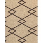 Pasargad Home Navajo Style Hand-Woven Wool Mocha Area Rug- 3' 1" X 4'10"