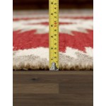 Pasargad Home Navajo Style Hand-Woven Wool Red Area Rug- 3' 2" X 4'10"
