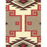 Navajo Style Hand-Woven Wool Mocha Area Rug- 3' 0" X 4'11" PNT-246 3x5