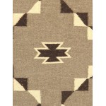 Pasargad Home Navajo Style Hand-Woven Wool Mocha Area Rug- 2' 1" X 3' 1"