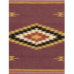 Pasargad Home Navajo Style Hand-Woven Wool Purple Area Rug- 2' 1" X 3' 0"