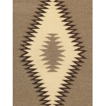 Pasargad Home Navajo Style Hand-Woven Wool Mocha Area Rug- 2'11" X 4'10"