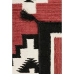 Pasargad Home Navajo Style Hand-Woven Wool Red Area Rug- 3' 1" X 5' 0"