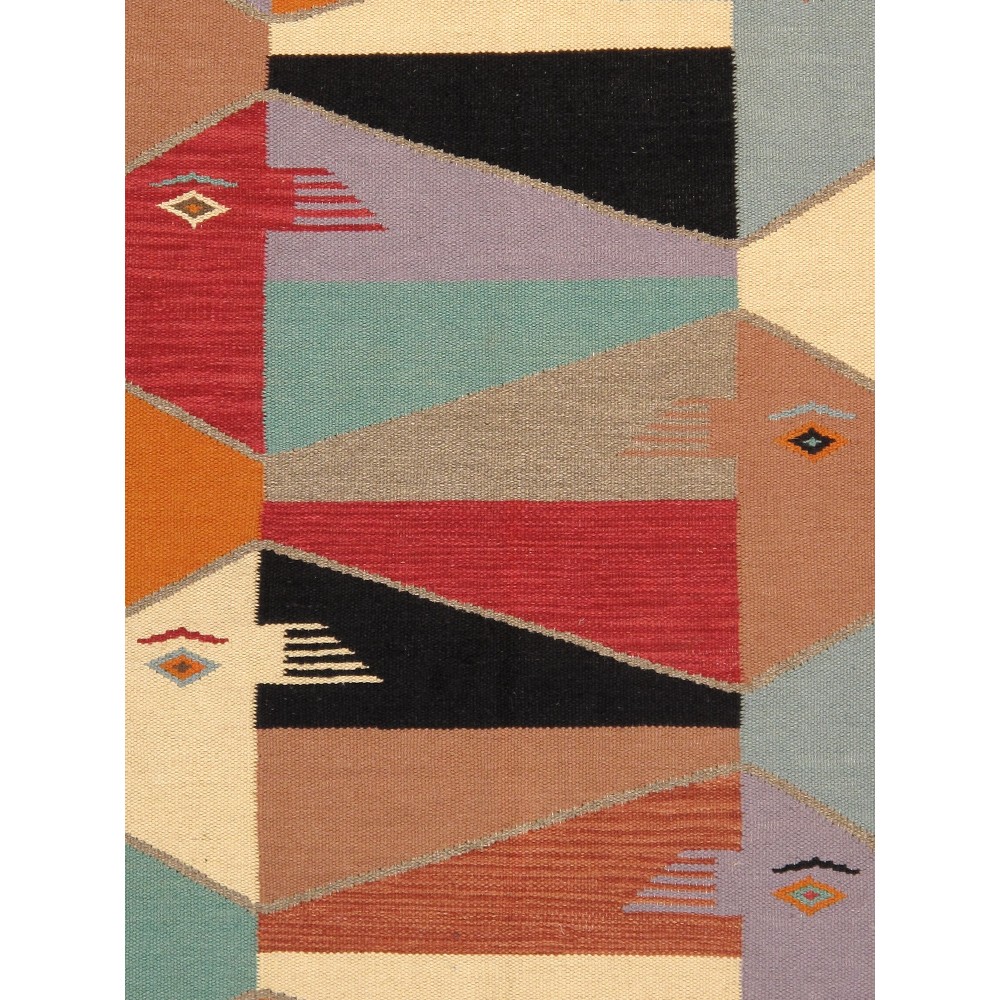 Navajo Style Hand-Woven Wool Mocha Area Rug- 3' 0" X 4'11" PNT-263 3x5