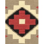 Pasargad Home Navajo Style Hand-Woven Wool Mocha Area Rug- 2' 5" X 4' 2"